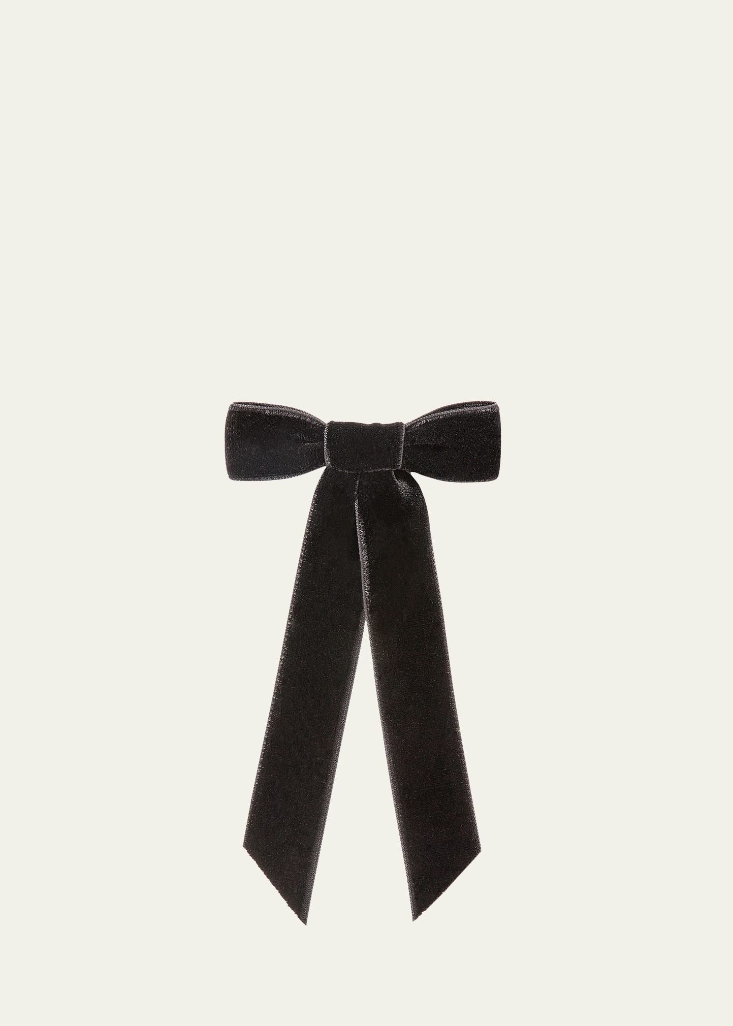 Velvet Bow Barrette - 1