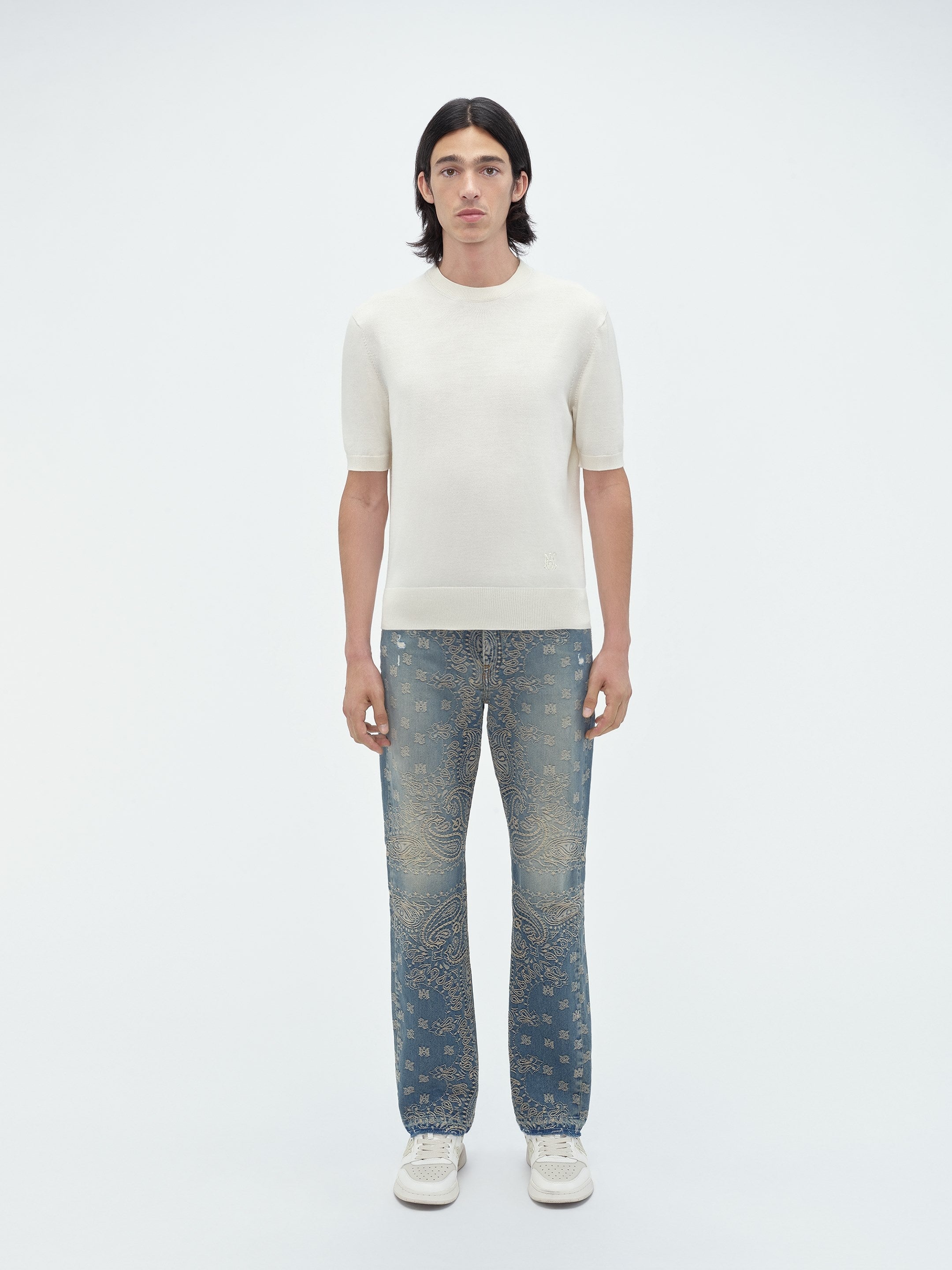 BANDANA JACQUARD STRAIGHT JEAN - 2