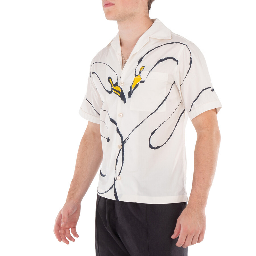 Burberry Swan Print Button Down Shirt - 2