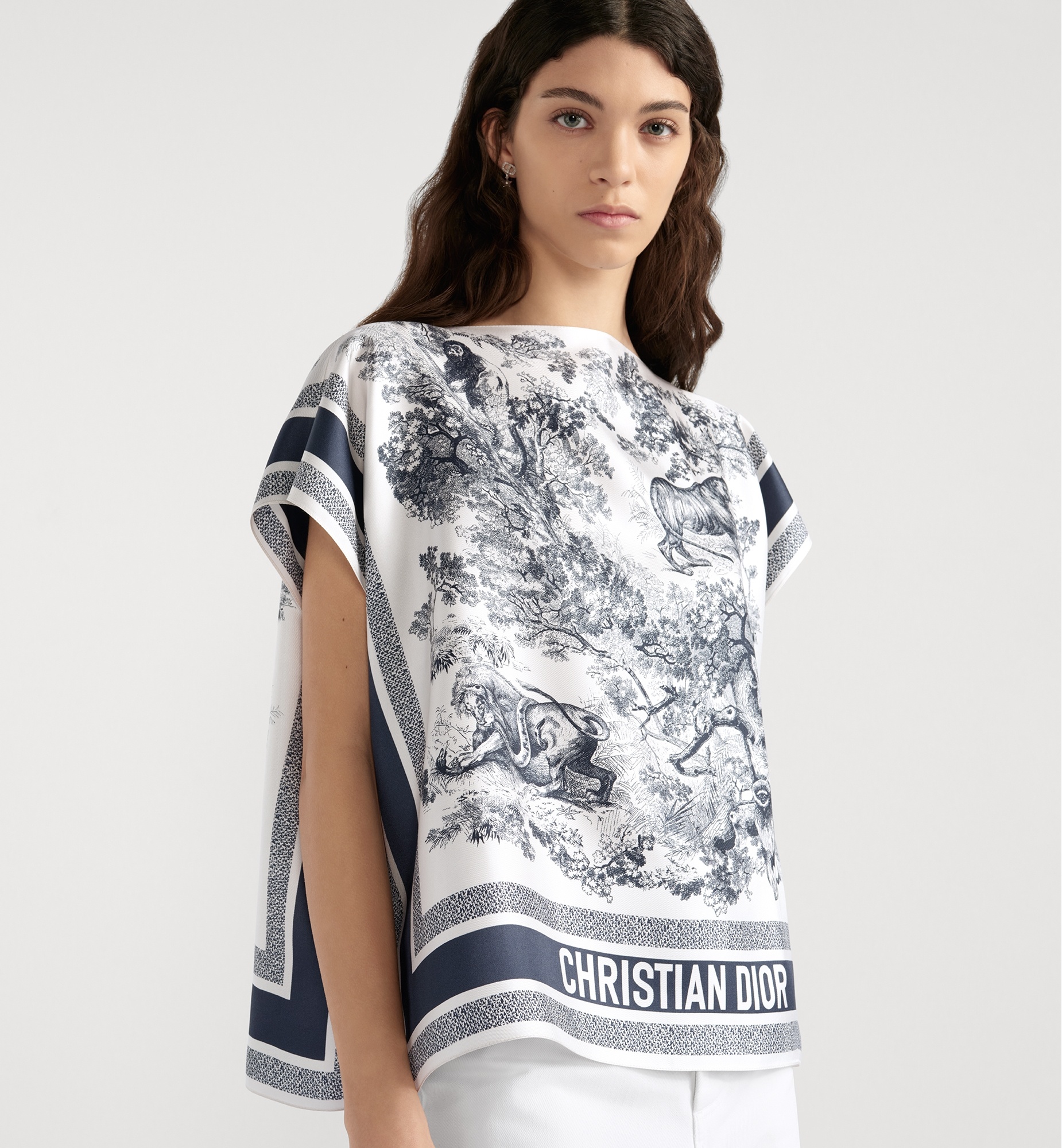 Dioriviera Toile de Jouy Sauvage Dior Silk Top - 2