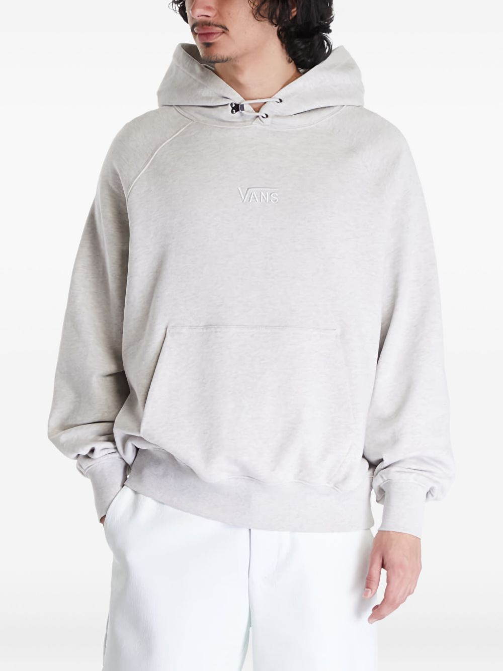 embroidered-logo hoodie - 1