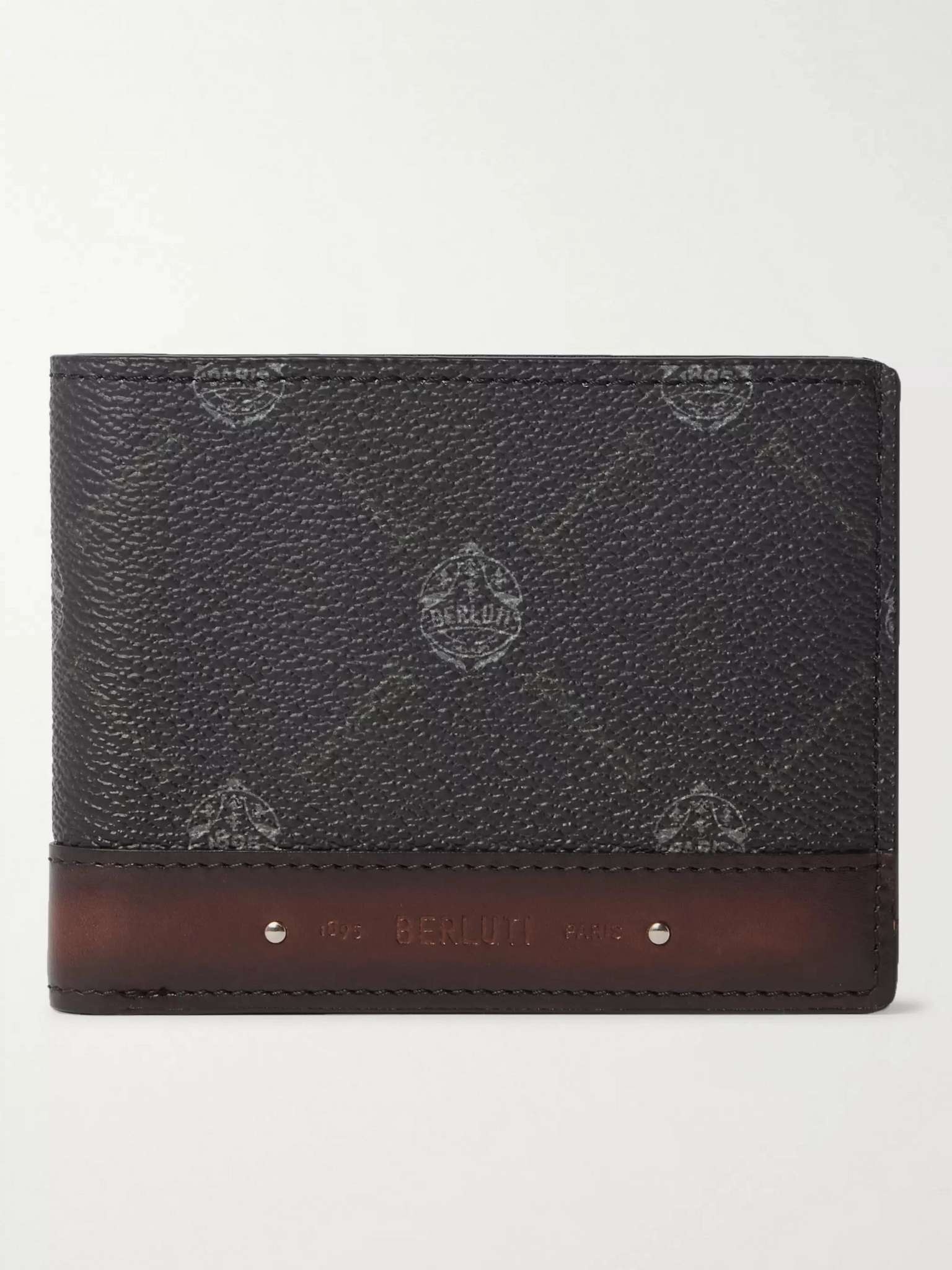 Excursion Signature Logo-Print Canvas and Leather Billfold Wallet - 1