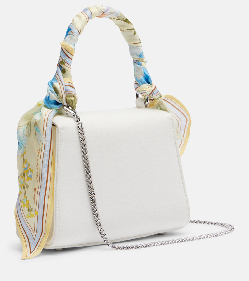 self-portrait Bow embroidered top-handle bag outlook