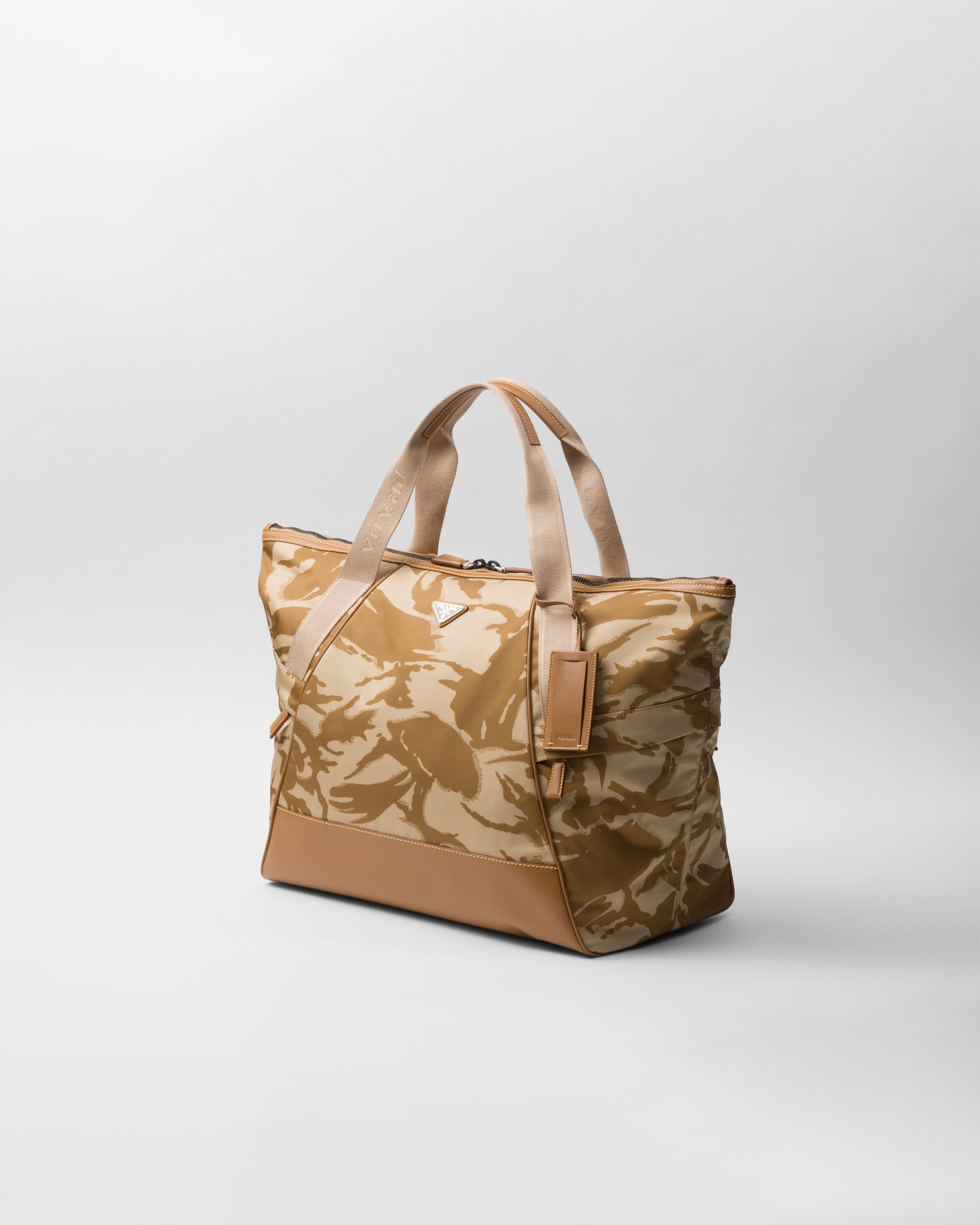 Re-Nylon and leather duffel bag - 2