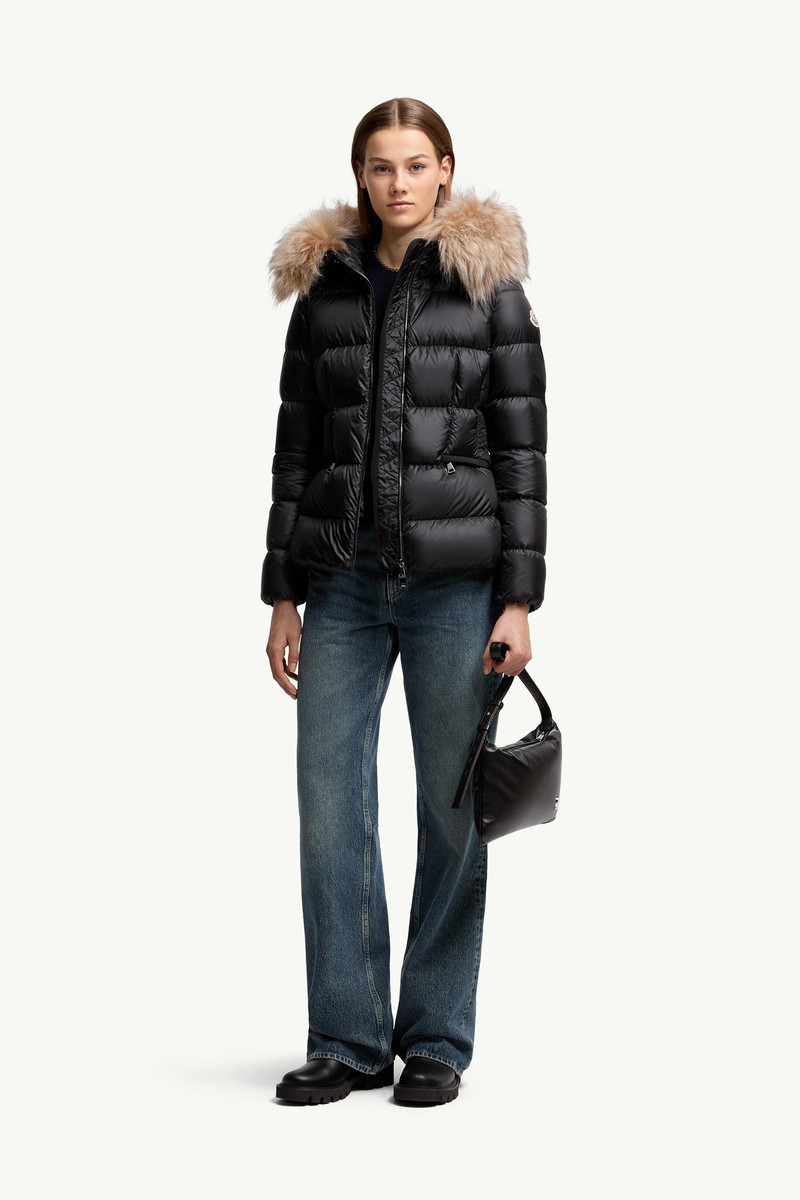 Moncler Boed Hooded Shearling-Trimmed Short Down Jacket outlook