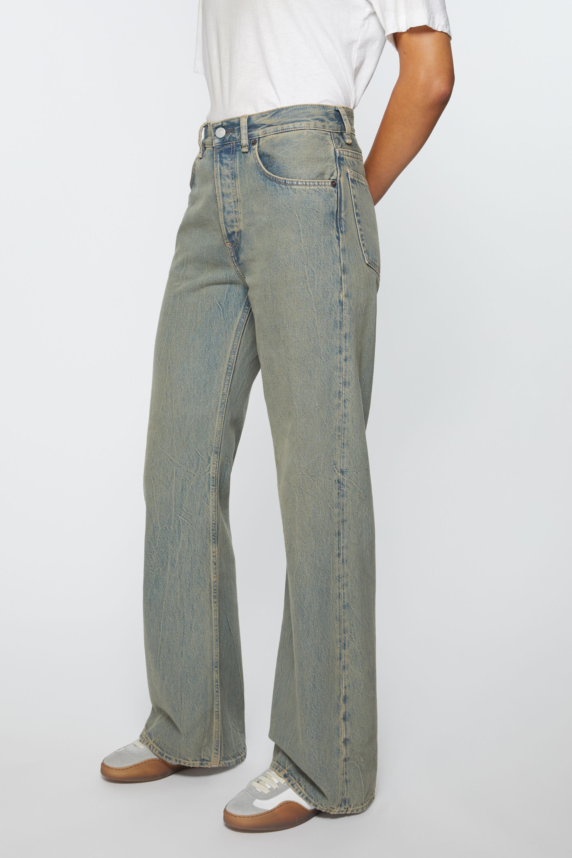 Loose fit jeans - 2021F - Blue/beige - 3