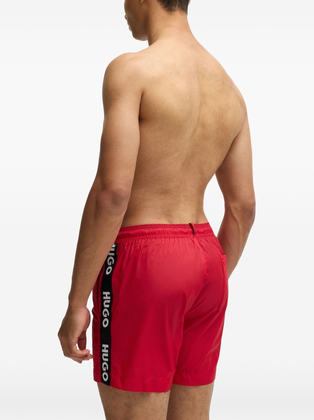 logo-tape swim shorts - 4