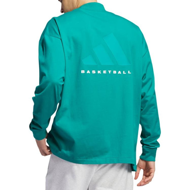 adidas adidas Basketball Long Sleeve T-Shirt 'Green' JE3768 outlook