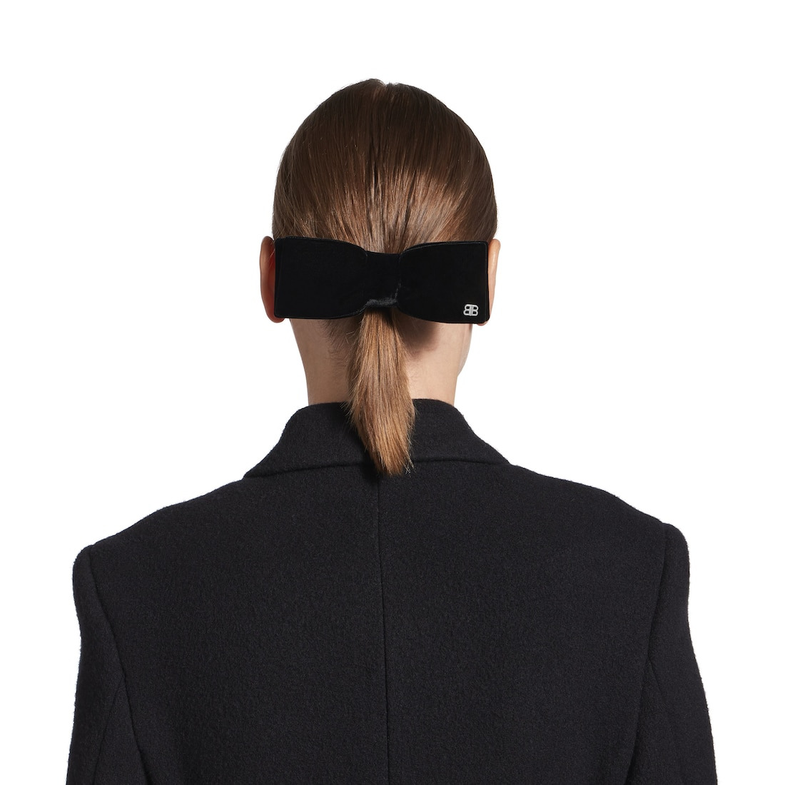 Women's Holli Hair Bow in Black/shiny Silver - 4