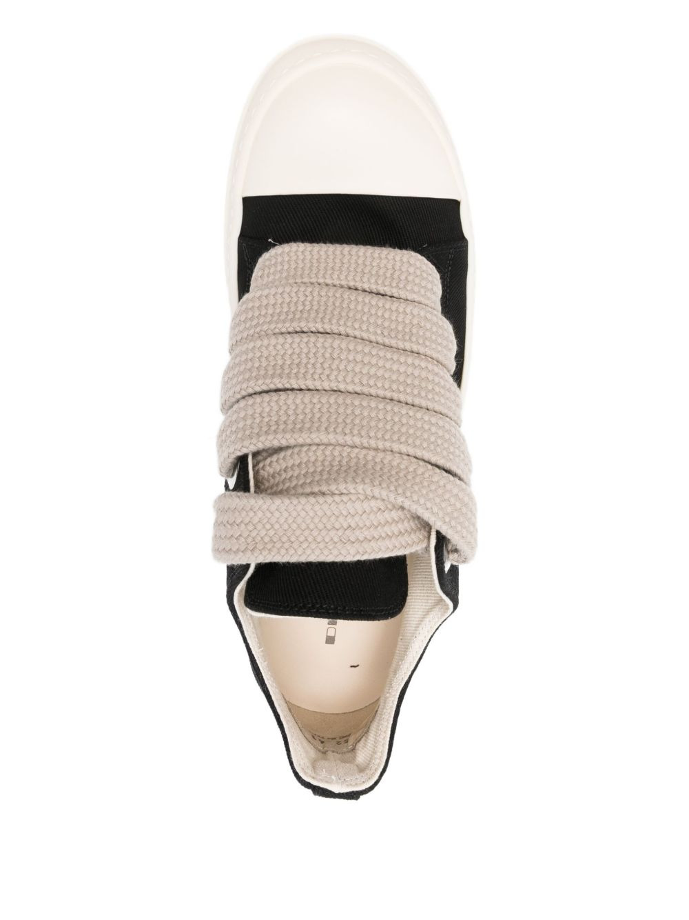 lace-up canvas sneakers - 4