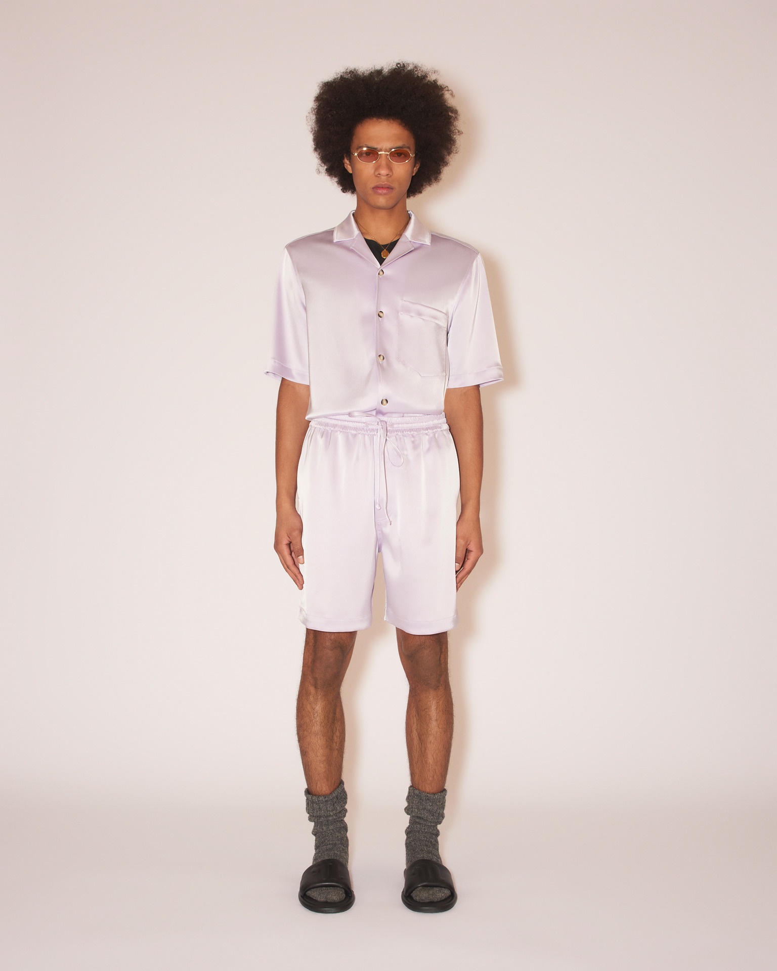 DOXXI - Slip-satin shorts - Purple - 3