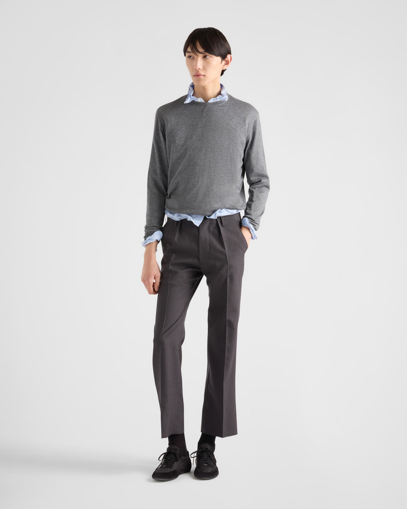 Prada Cashmere and silk crew-neck sweater outlook