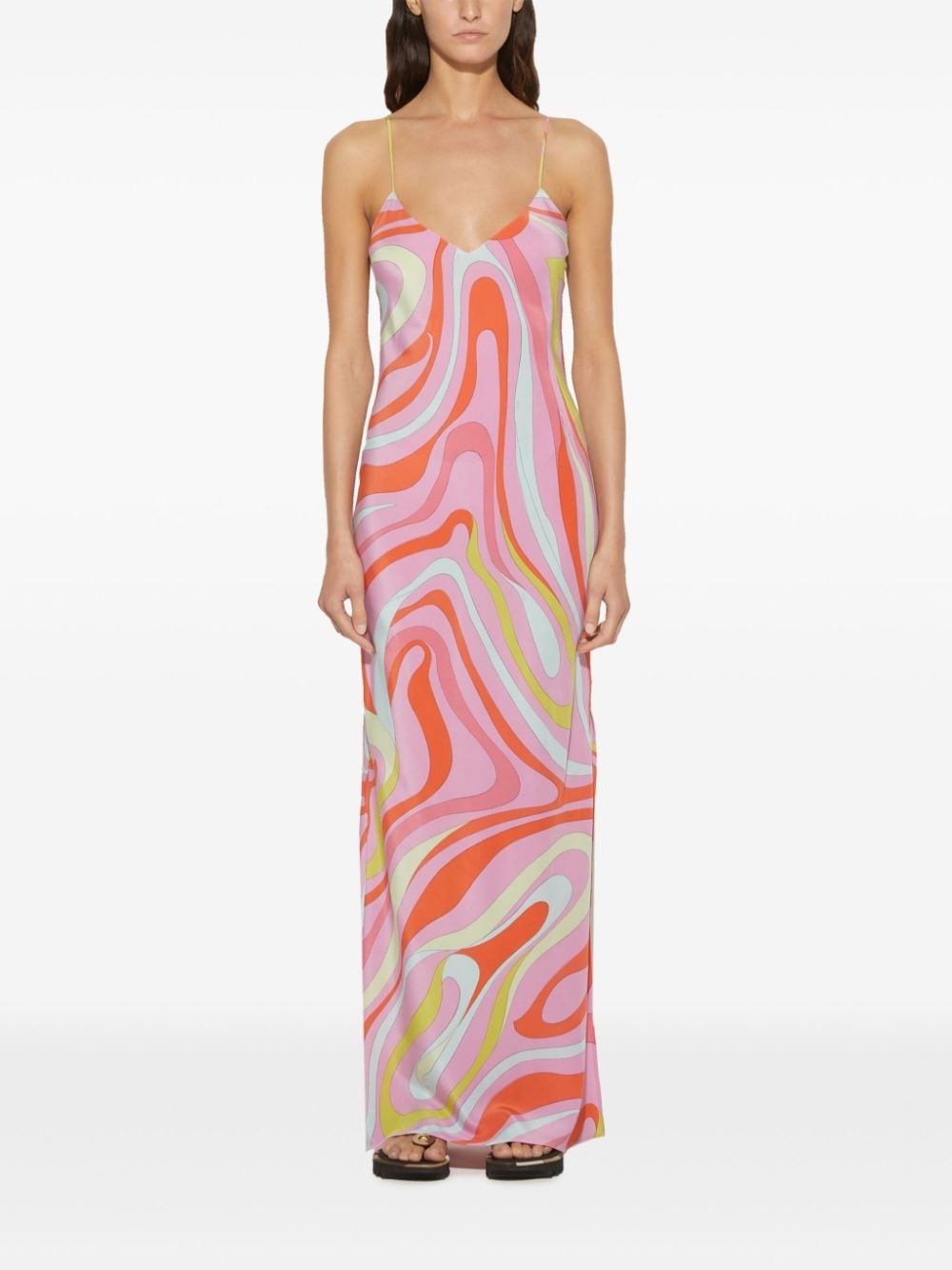 Marmo-print silk dress - 2