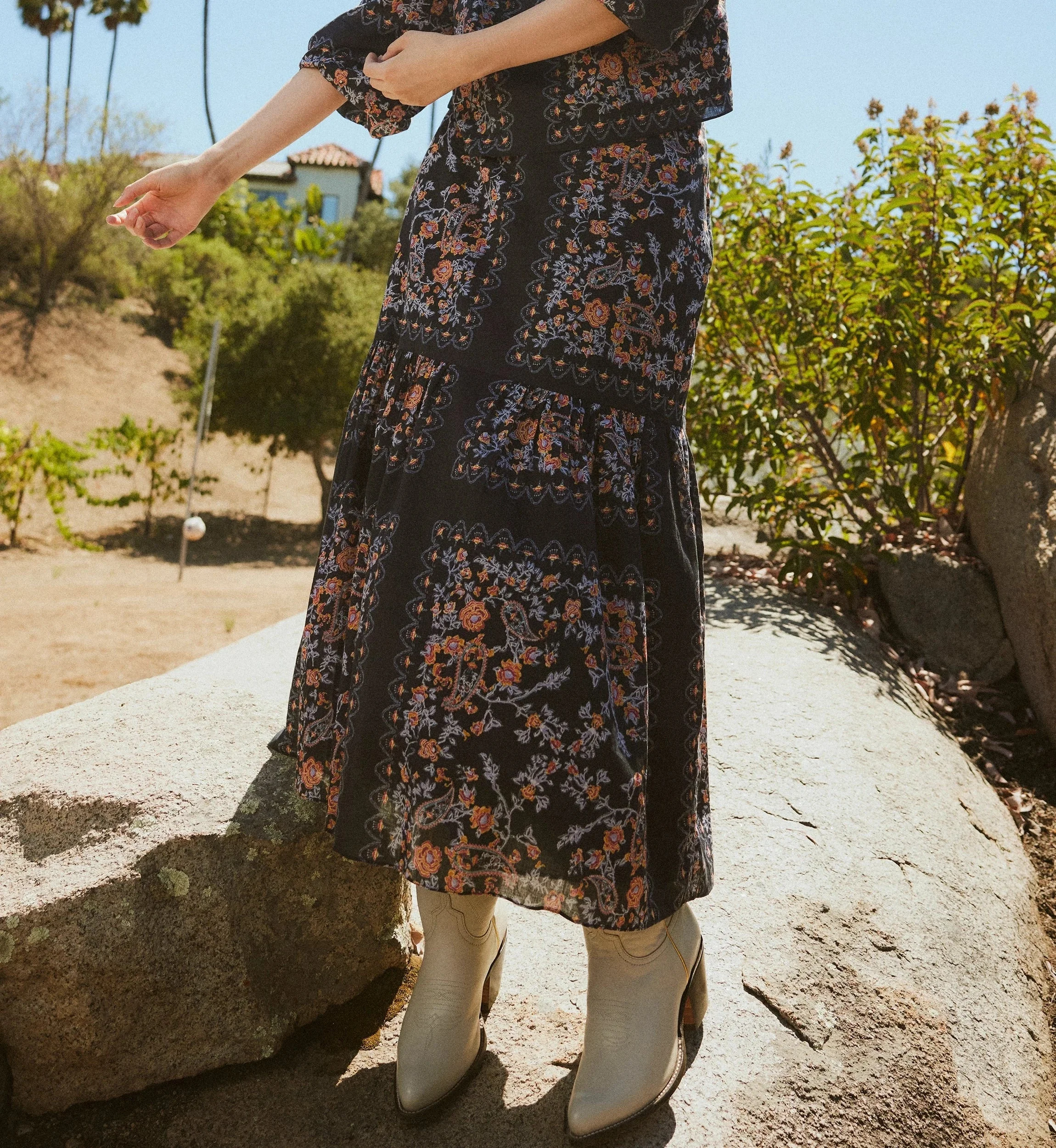 MARJORIE ANKLE SKIRT | DARK LA RAMOS - 1