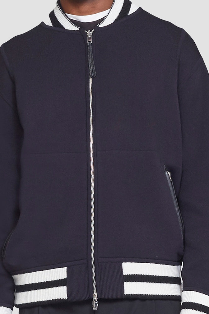 Reversible Knit Varsity Jacket - 5