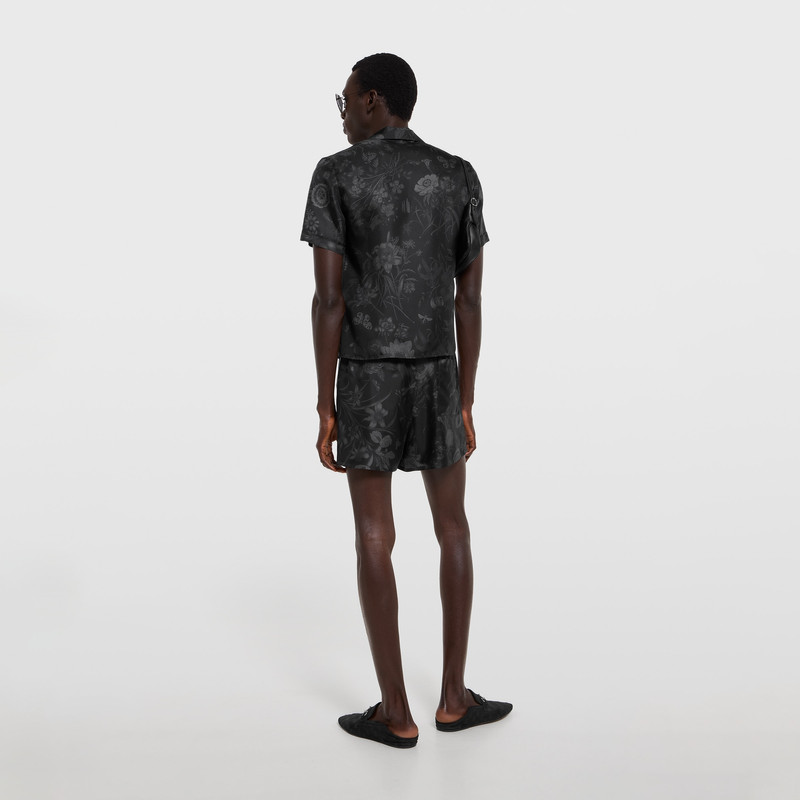 Printed silk twill bowling shirt 4