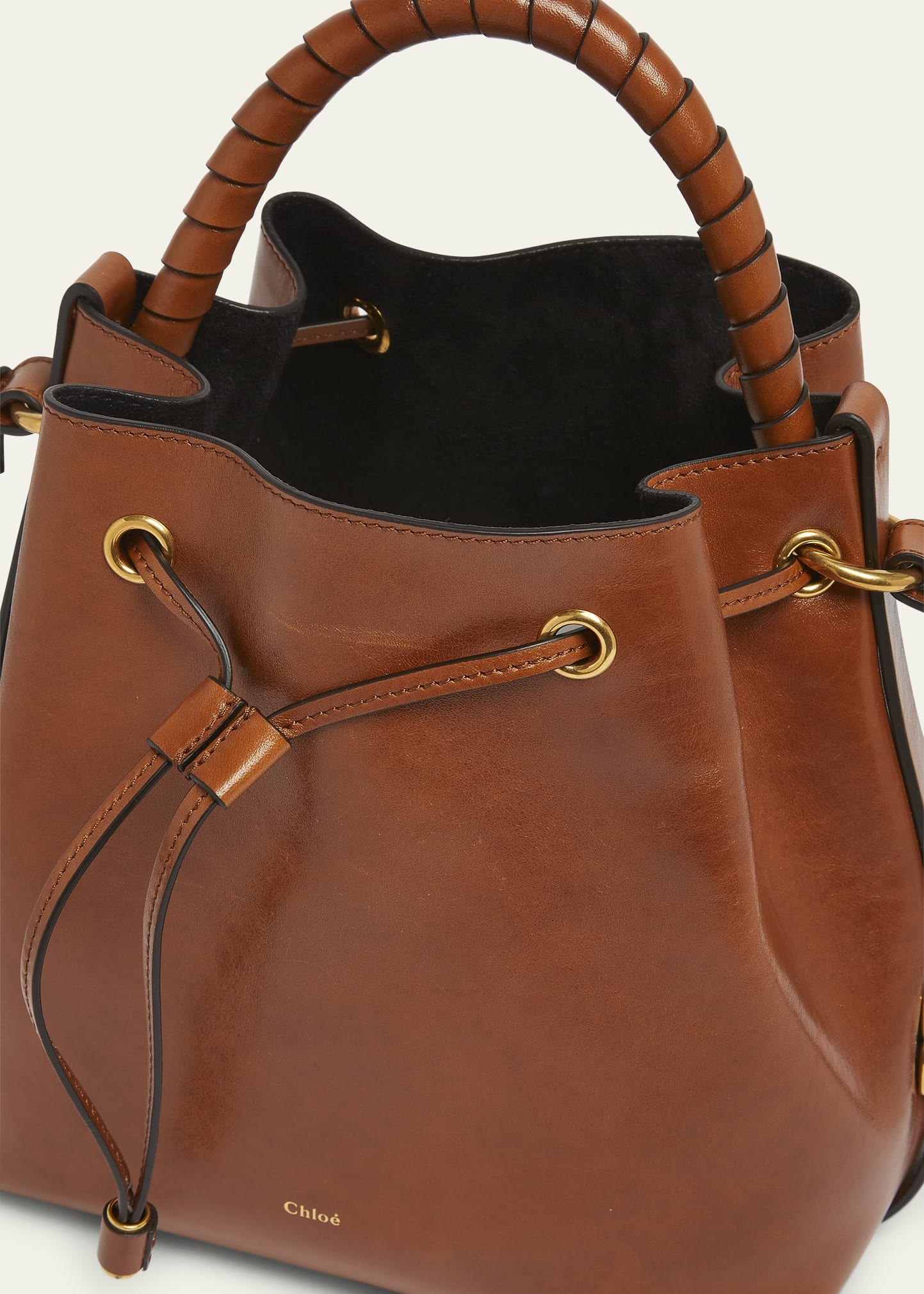 Marcie Bucket Bag in Shiny Calfskin - 4