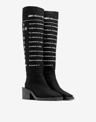 MM6 Maison Margiela Explanation print boots outlook