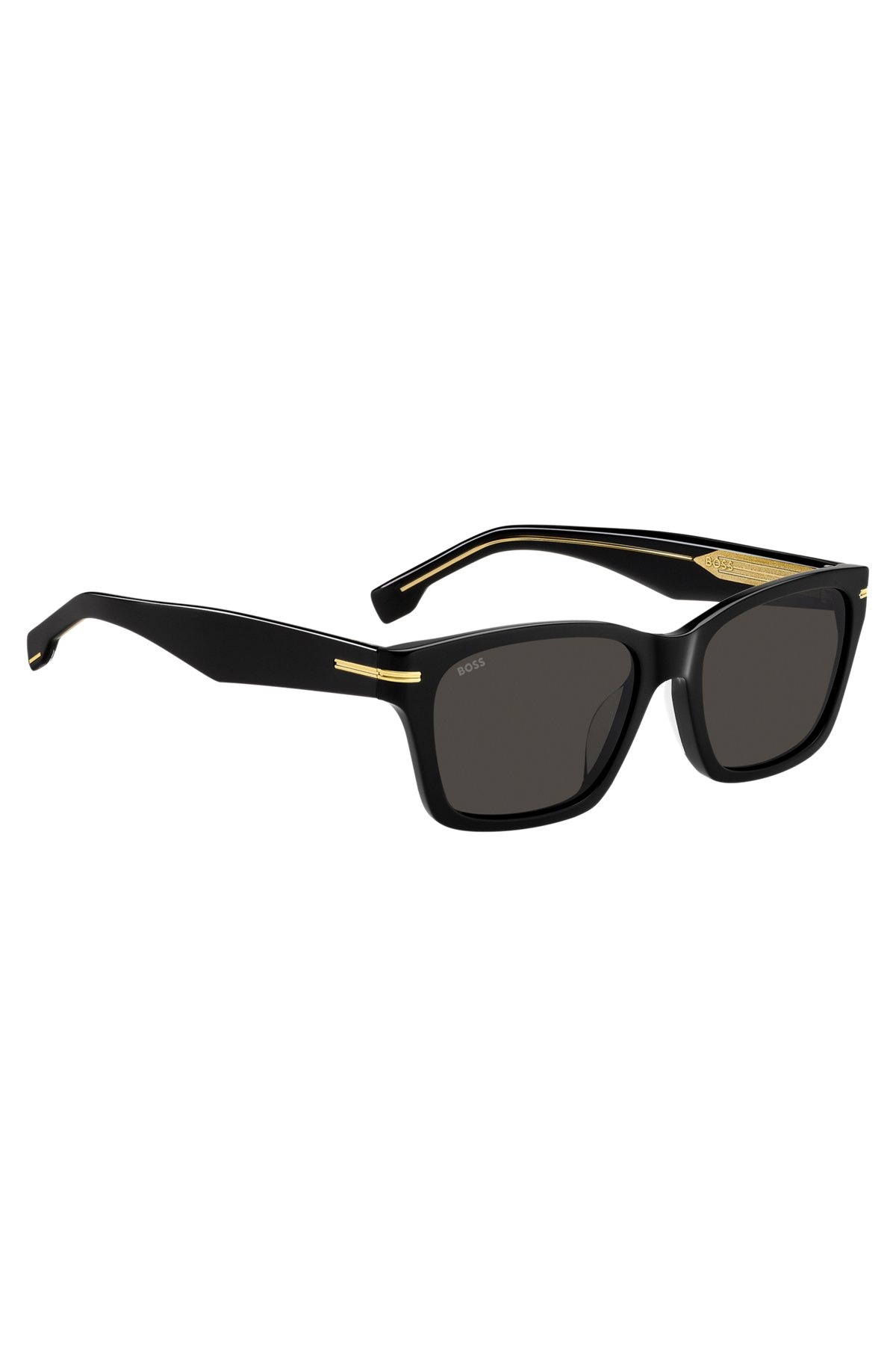 BLACK-ACETATE SUNGLASSES WITH GOLD-TONE HINGES - 4