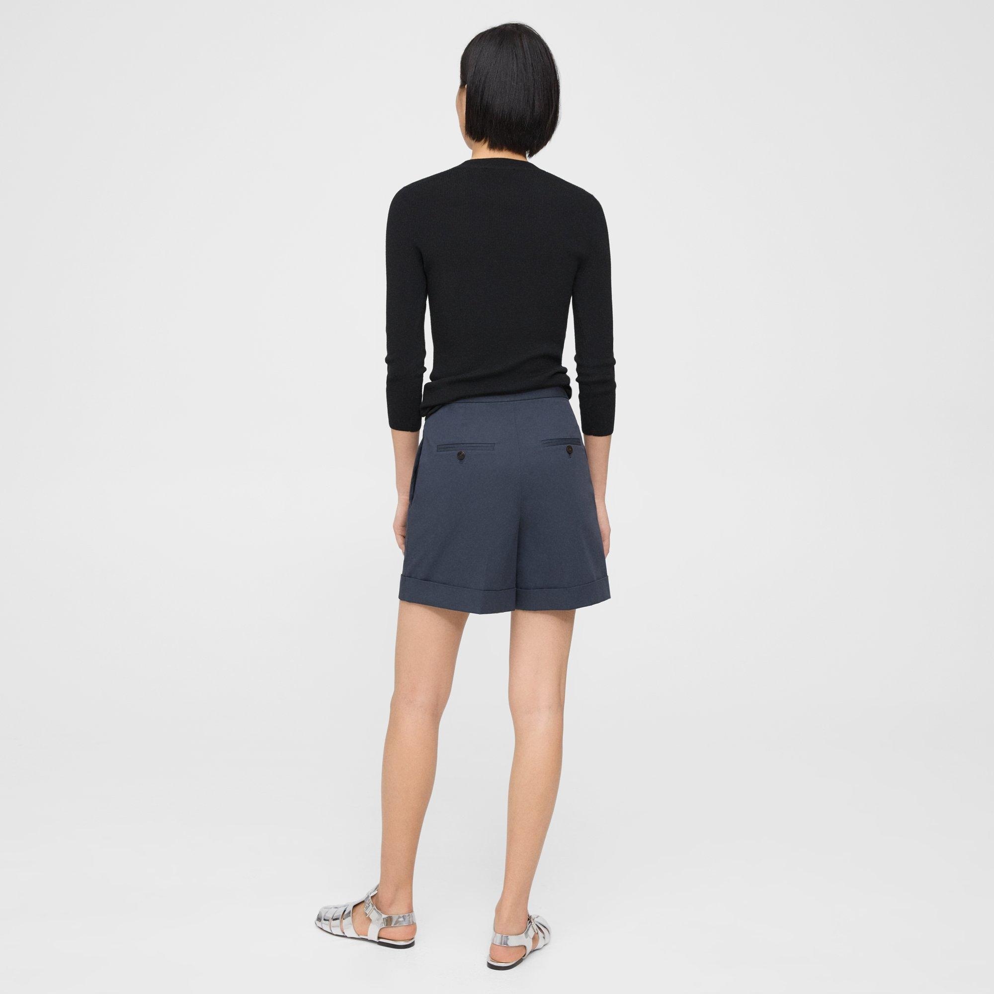 Cuffed Short in Stretch Cotton Twill - 5