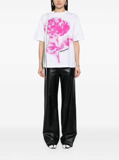 Marni floral-print cotton T-shirt outlook