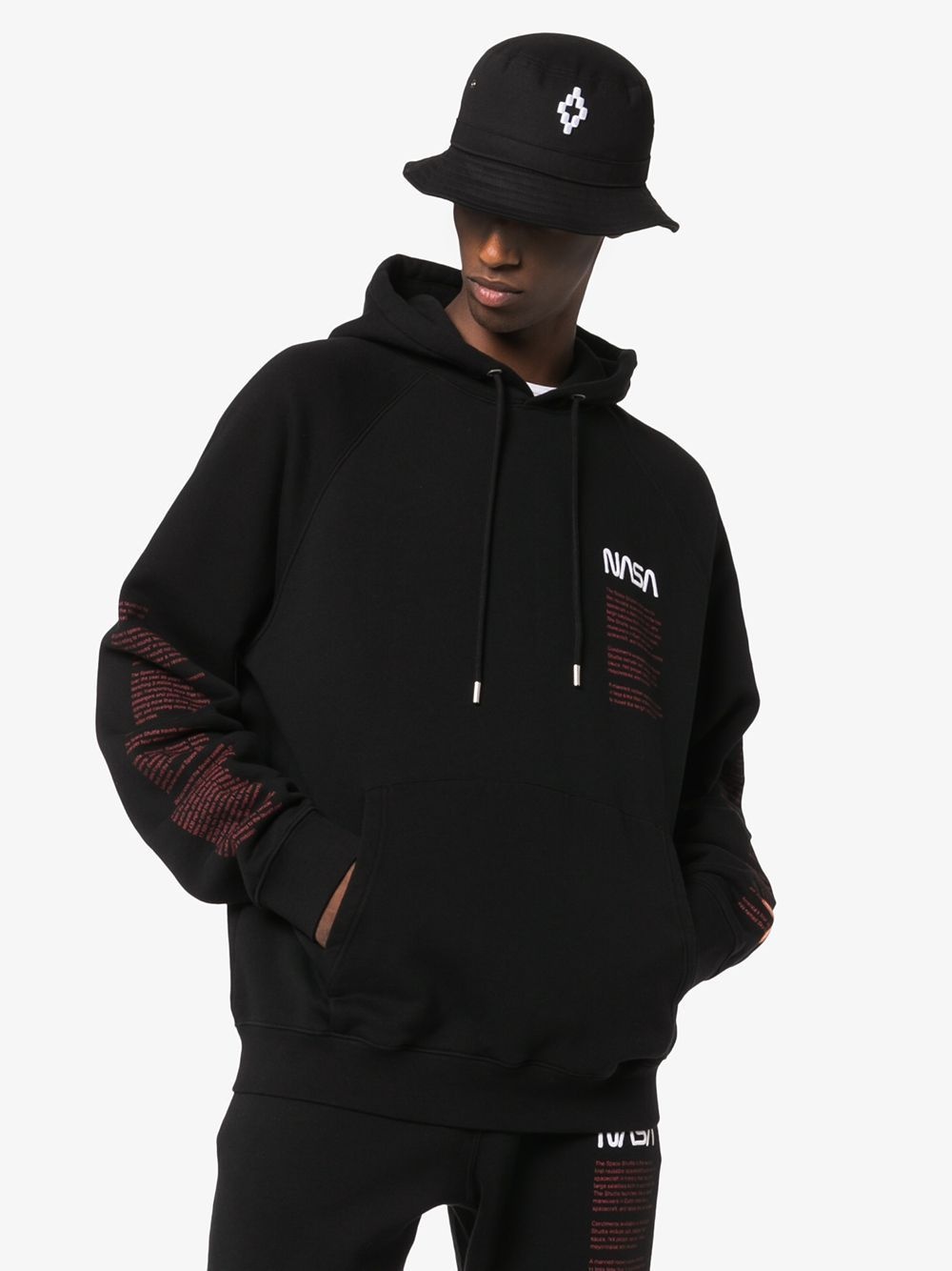 Heron Preston NASA print cotton hoodie REVERSIBLE