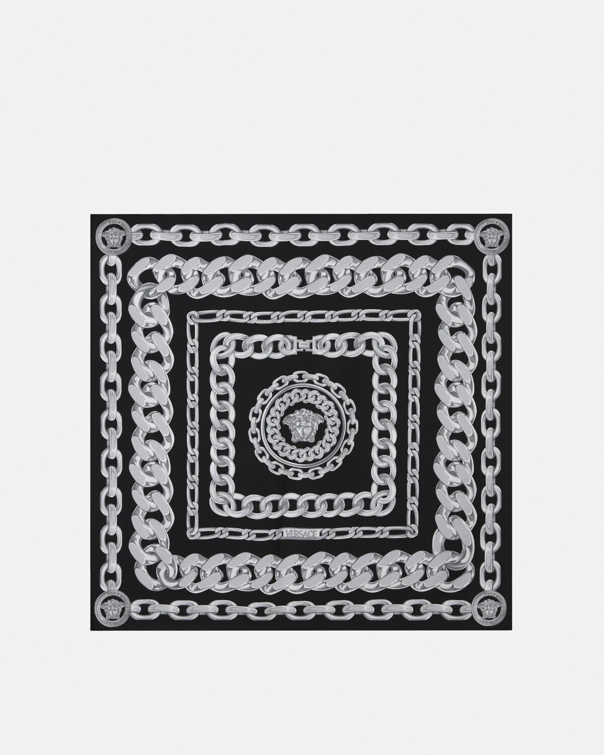 Medusa Chains Large Silk Foulard 34.4" - 1