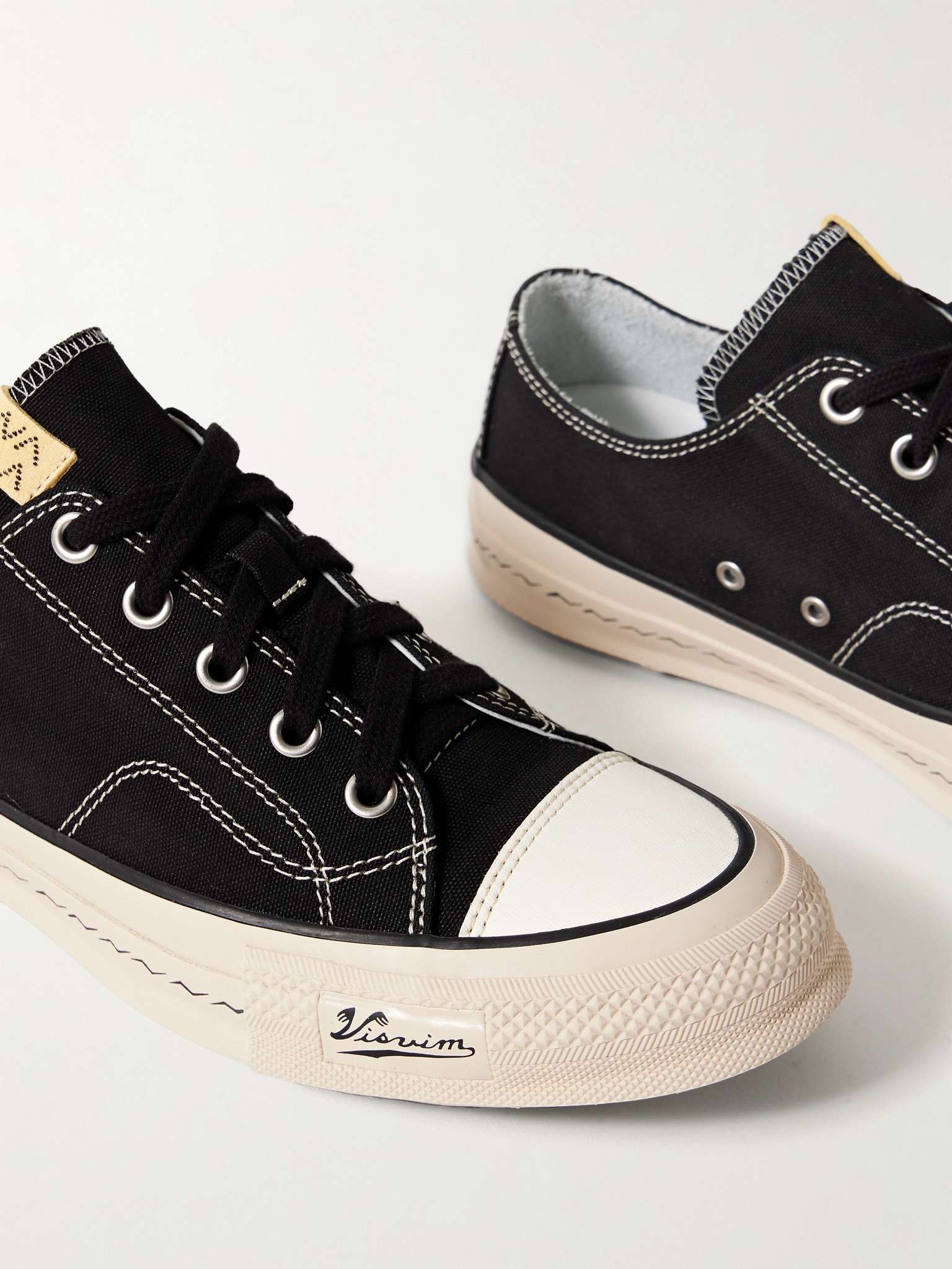 Skagway L.T. Lo Leather-Trimmed Canvas Sneakers - 6