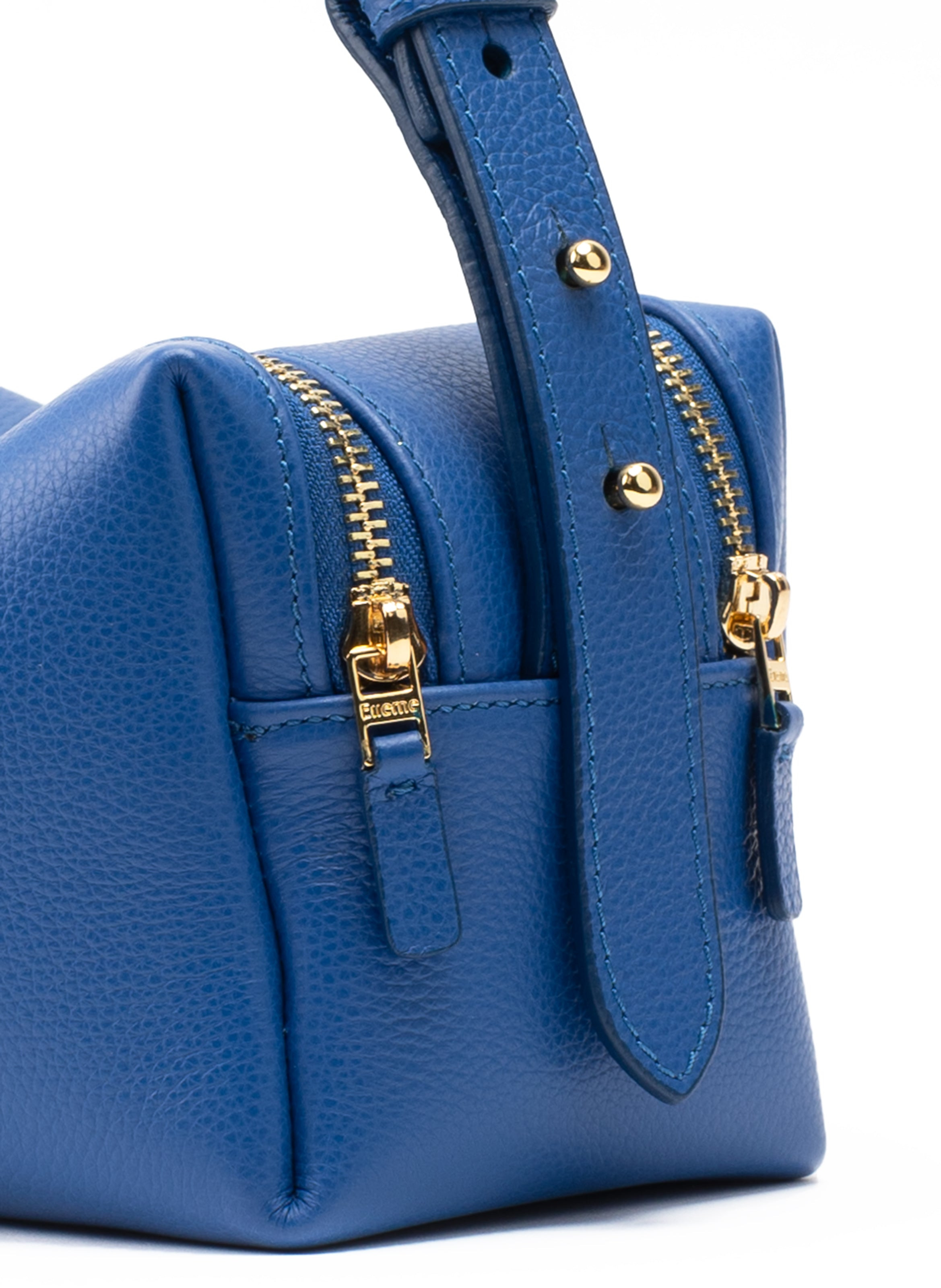 Trousse Pebbled Leather Azure Blue - 4