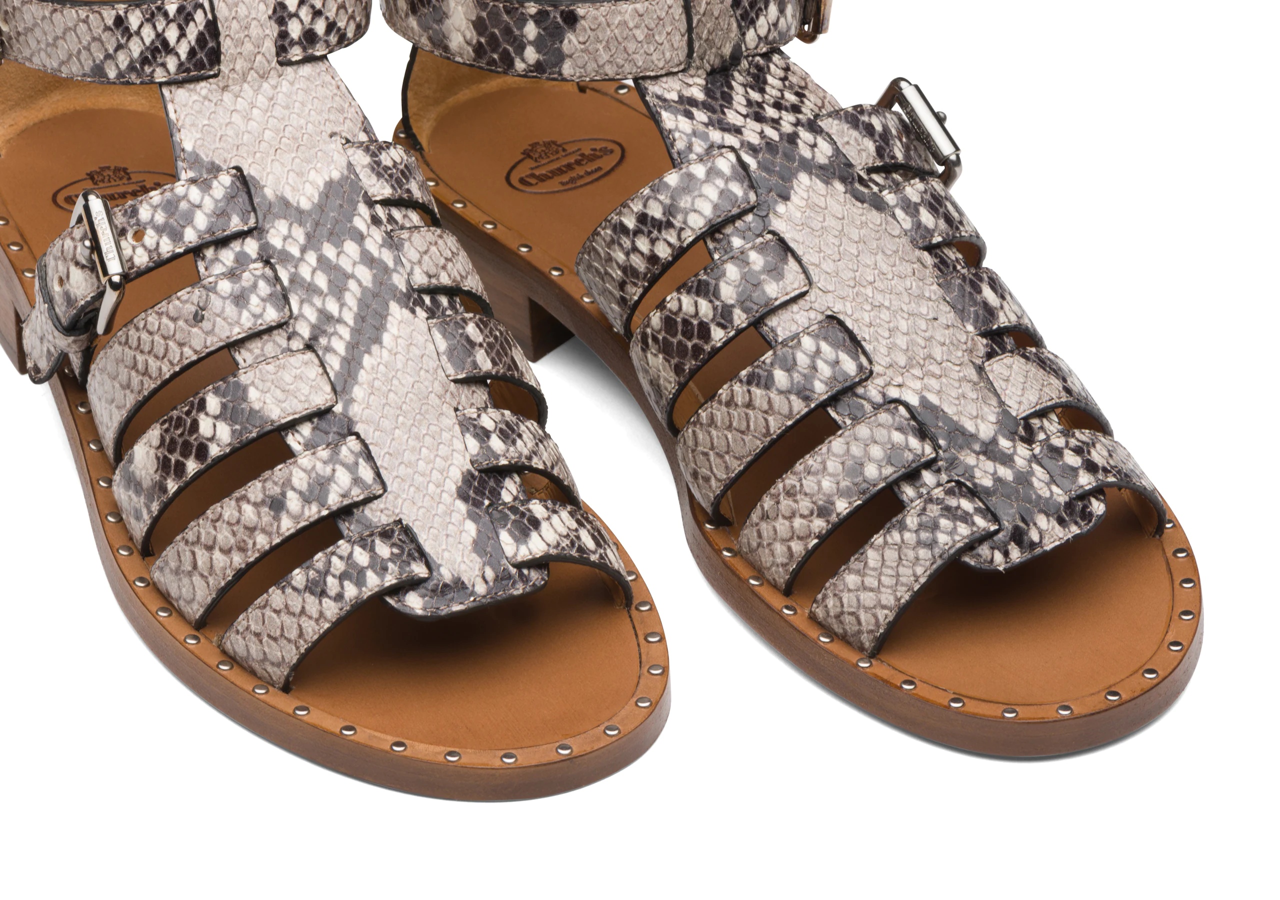 Deb
Printed Python Gladiator Sandal Stone - 4