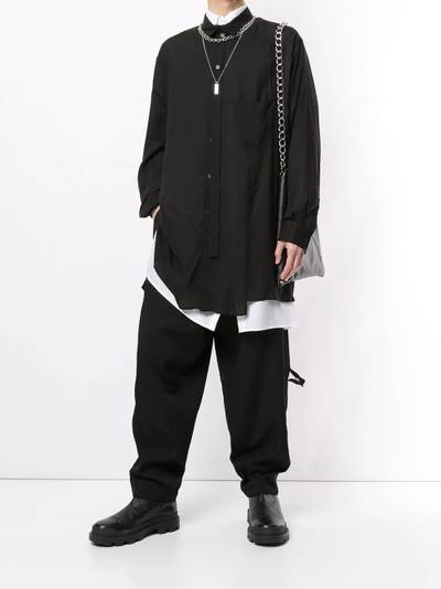 Yohji Yamamoto wide-leg tailored trousers outlook