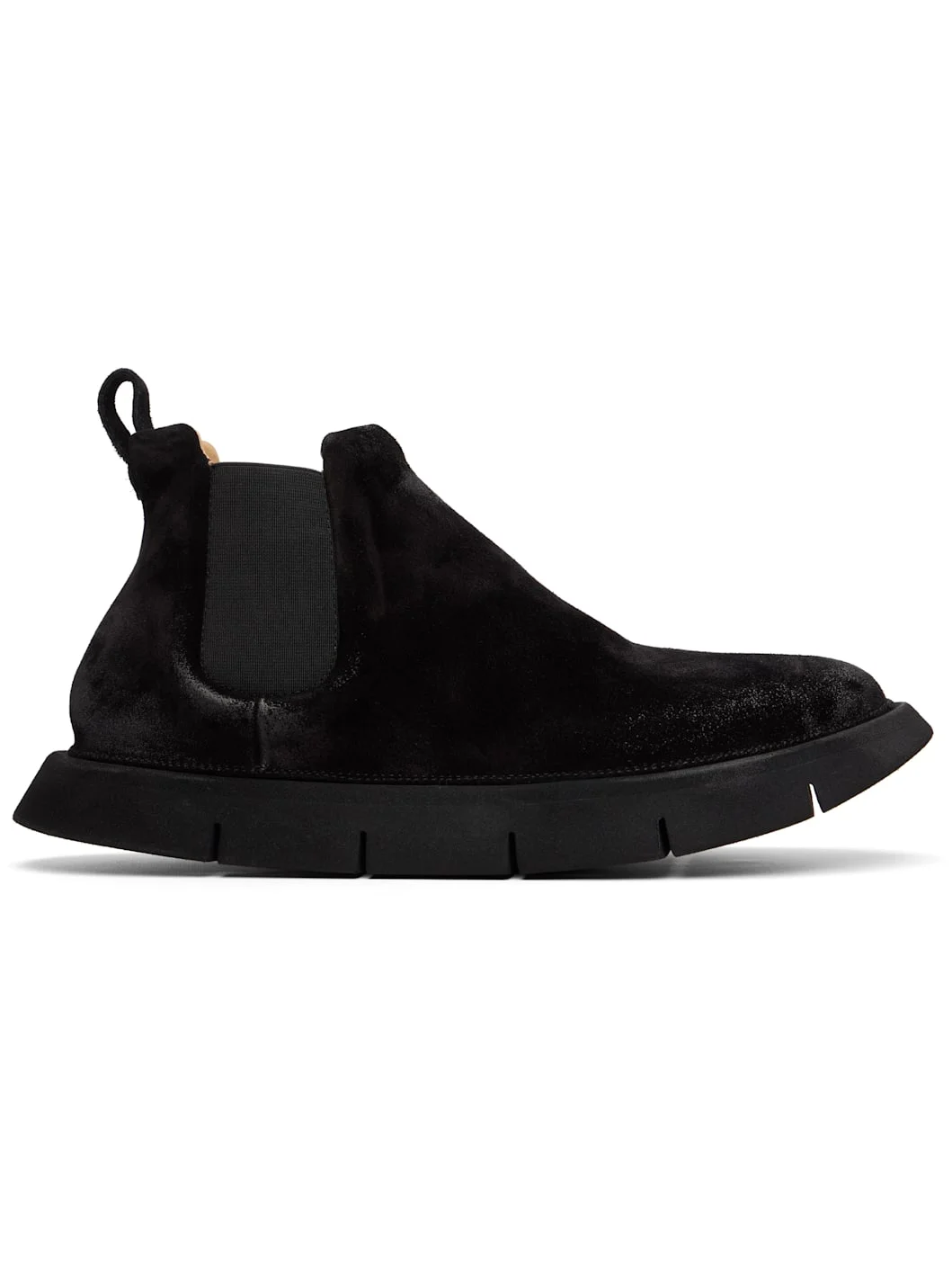 Black Intagliata Leather Chelsea Boots - 1