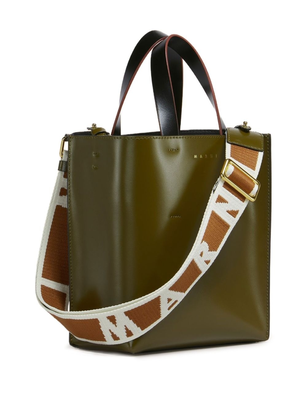 colour-block leather tote bag - 4