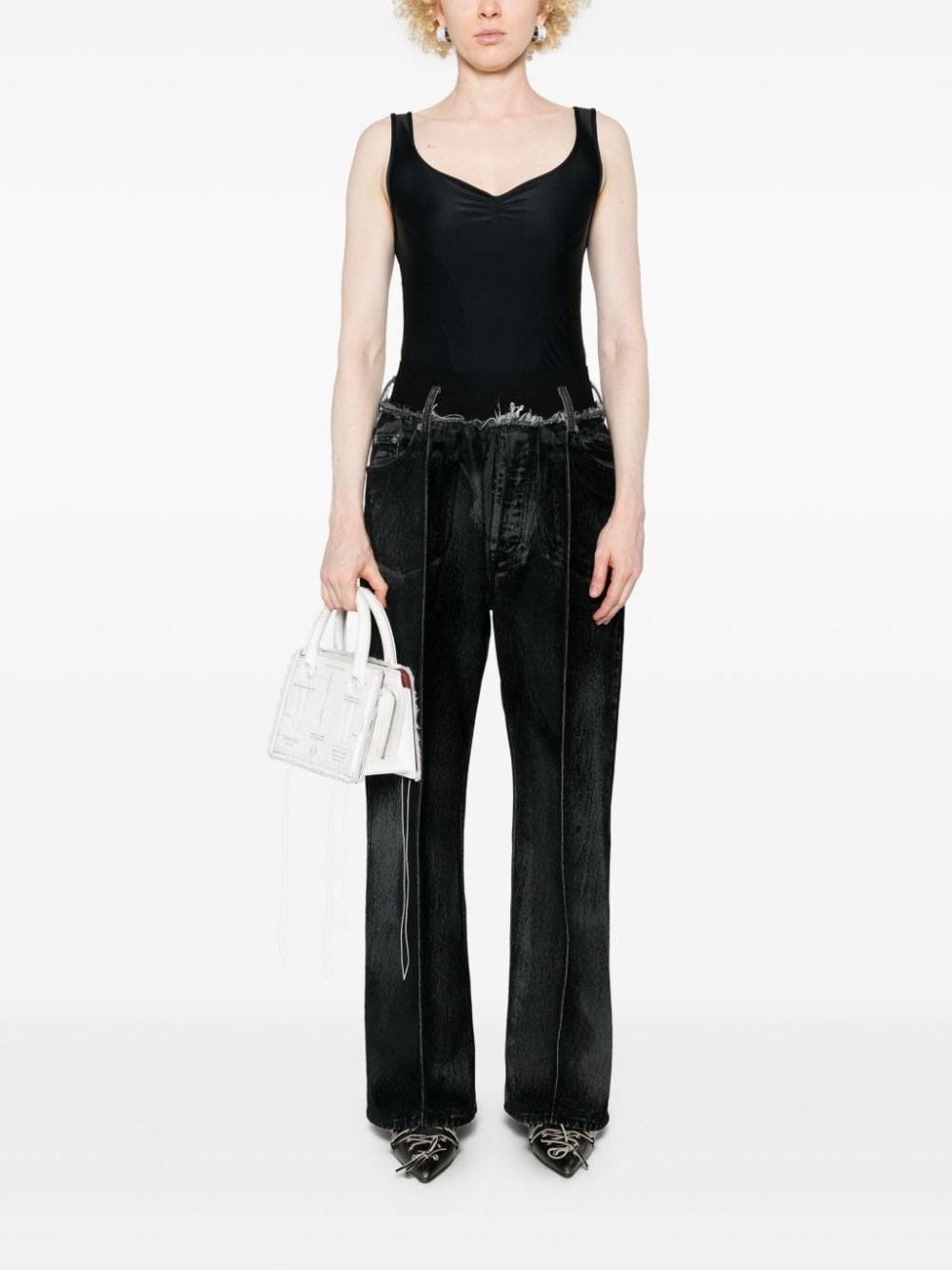 logo-waistband jeans - 2