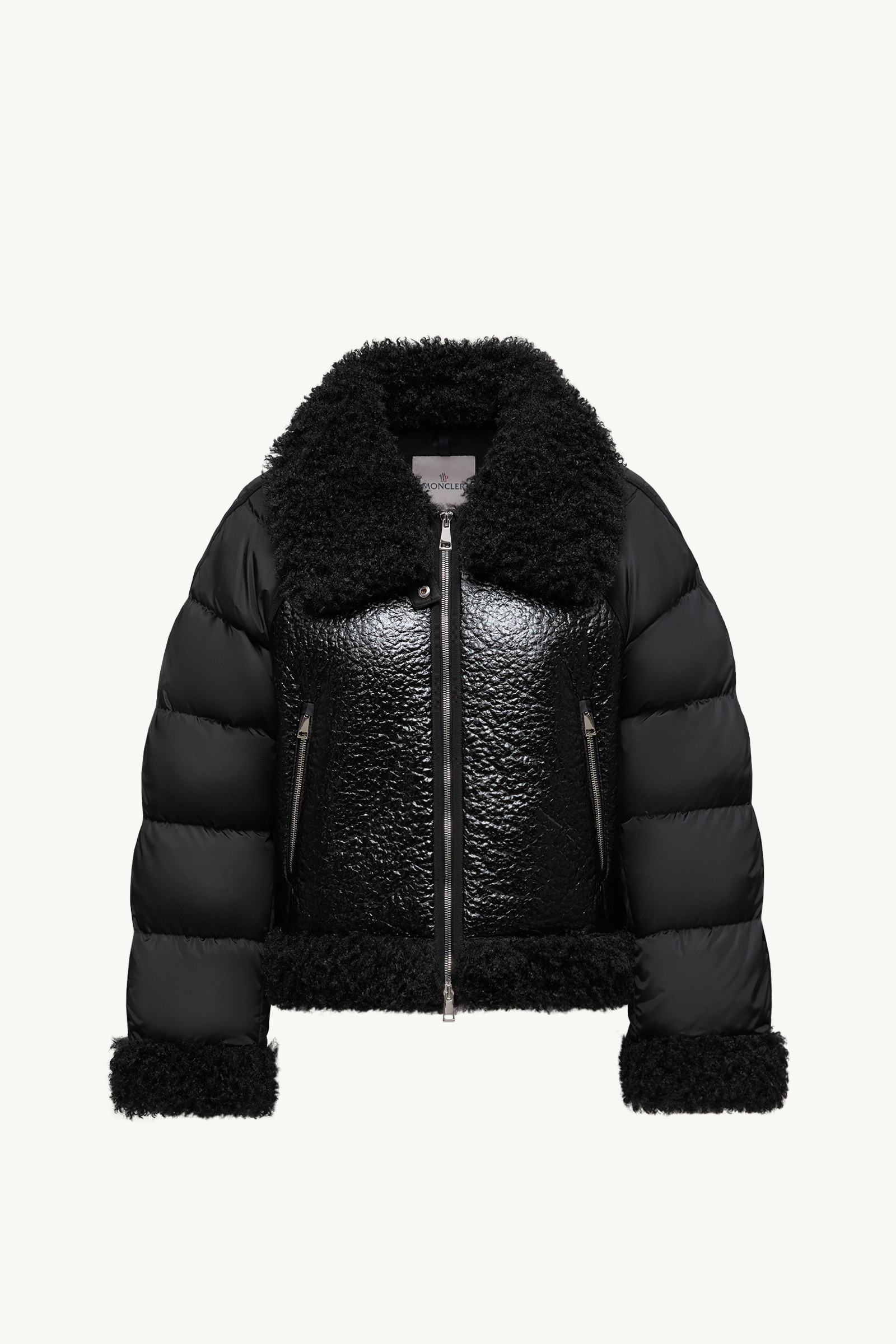 Rubrouk Teddy-Trimmed Short Down Jacket - 1