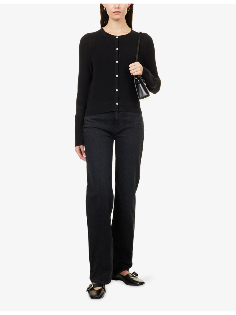 rag & bone Dina Round-Neck Cotton-Blend Cardigan outlook