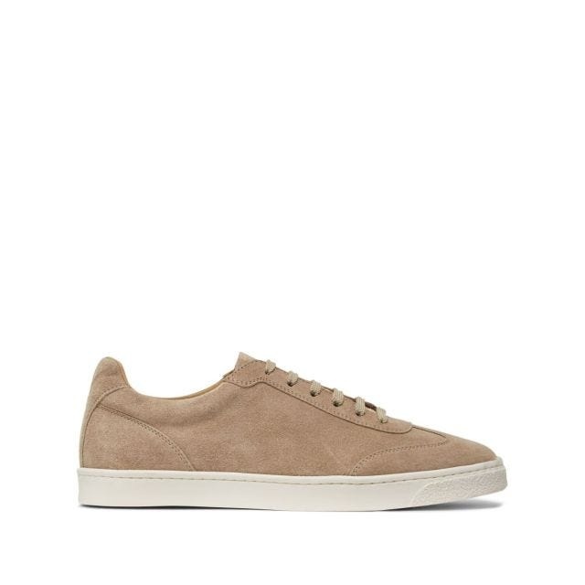 Beige suede sneakers - 1