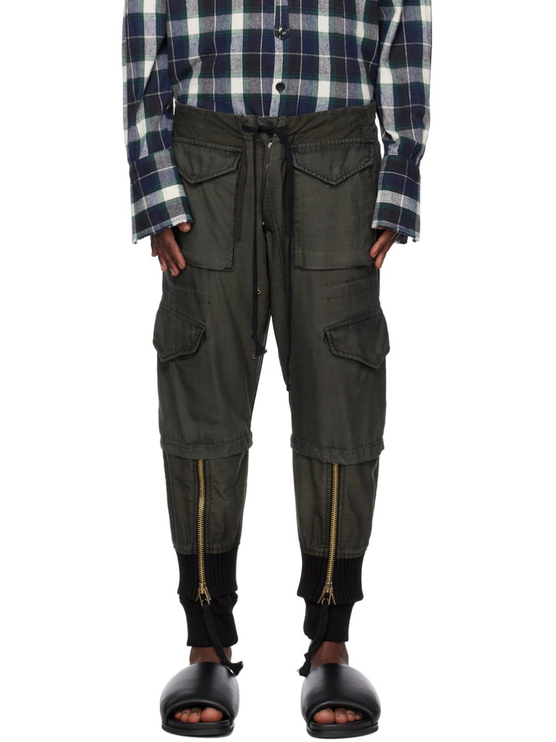 Black Army Jacket Cargo Pants 1