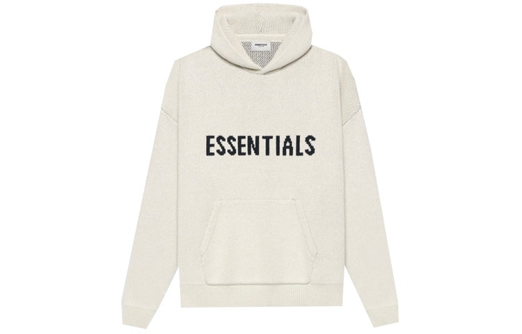Fear of God Essentials SS21 Knit Logo Hoodie 'Buttercream' FOG-SS21-636 - 2