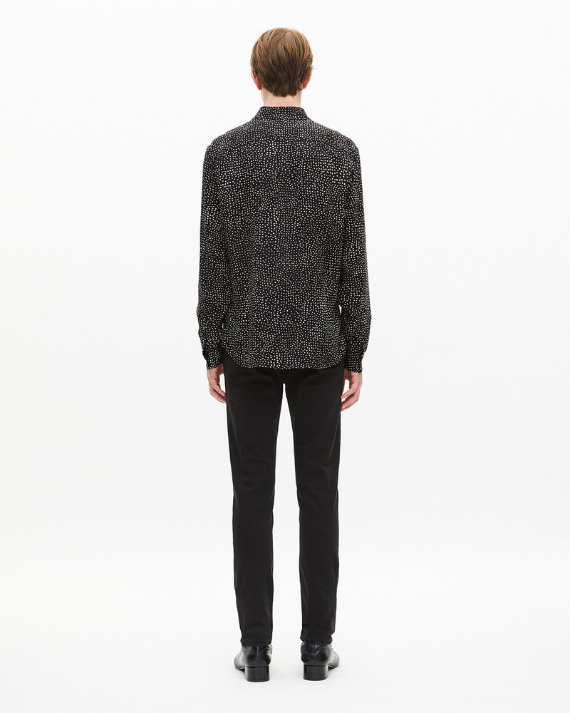 WHITE AND BLACK MICRO DOT PRINT SHIRT 3