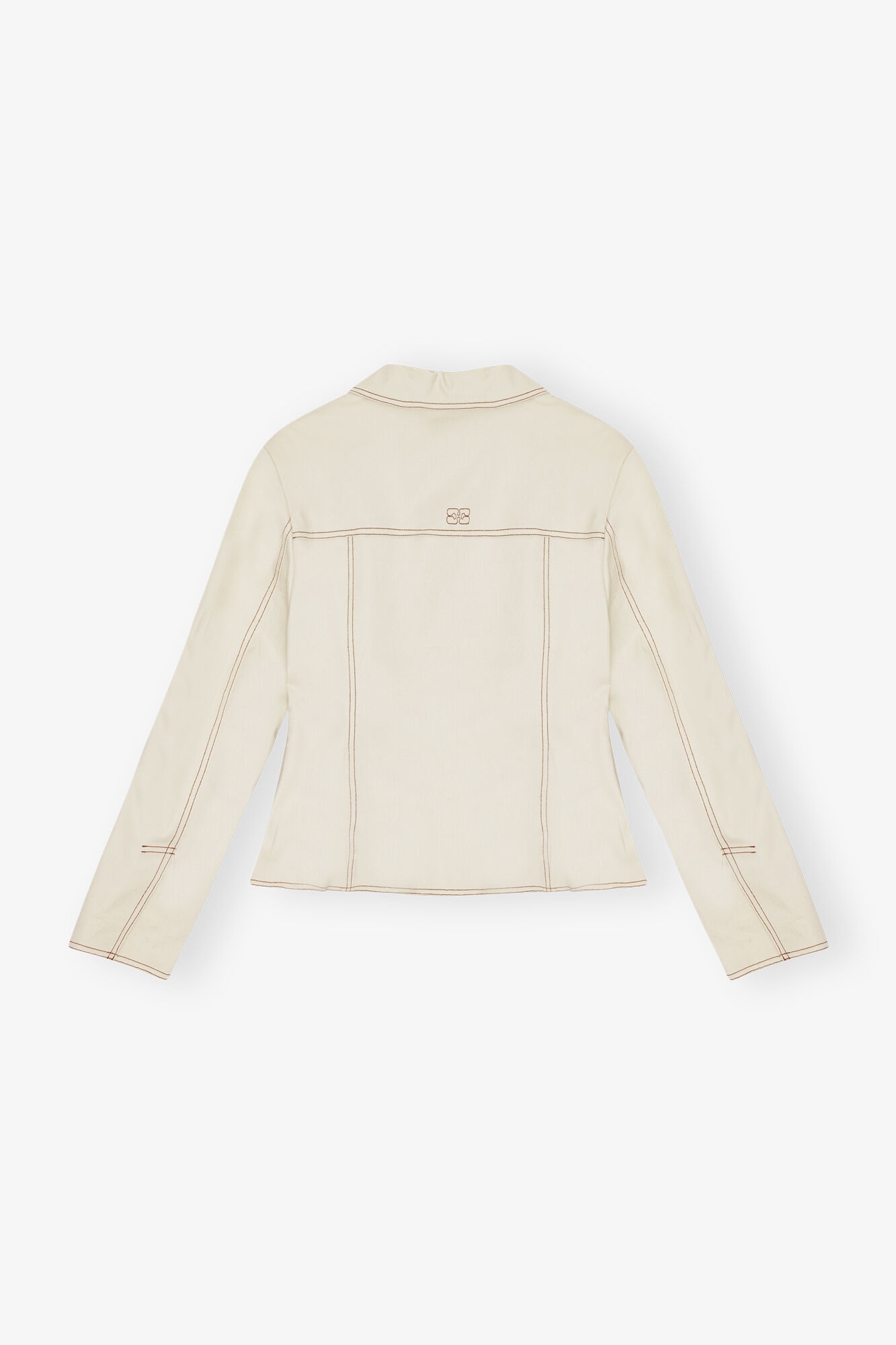 WHITE CANVAS FITTED BLAZER - 6