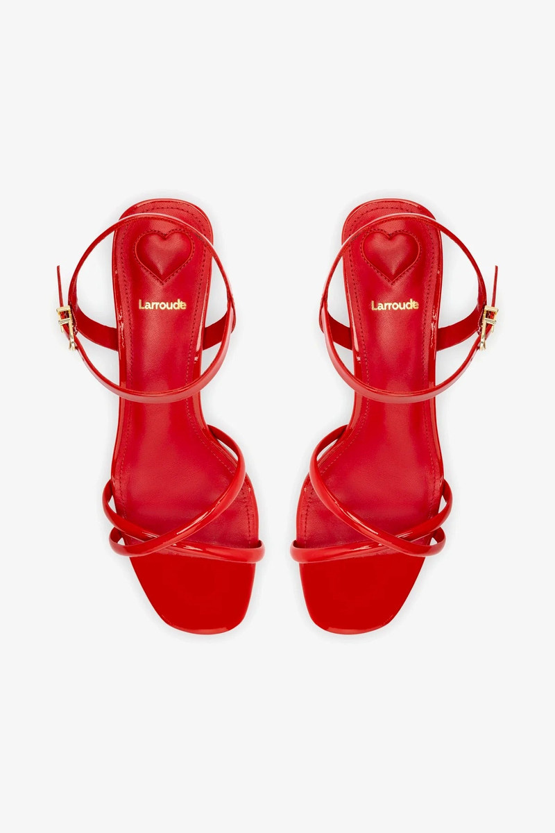 Charlotte Sandal In Scarlet Patent Leather 6