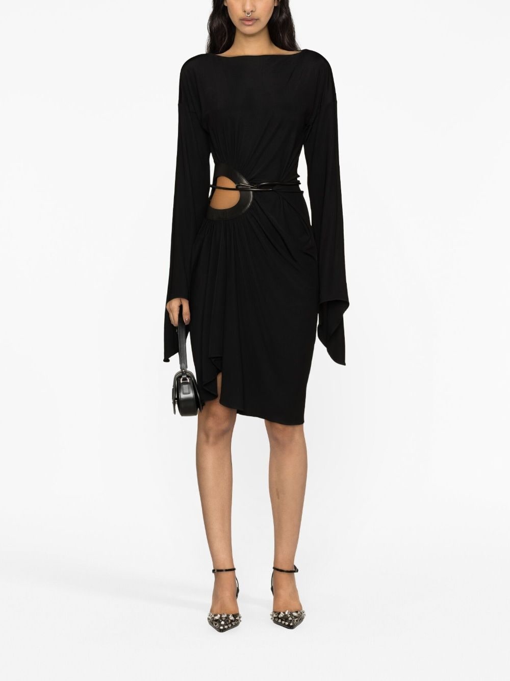 TOM FORD cut-out ribbed midi dress - Black