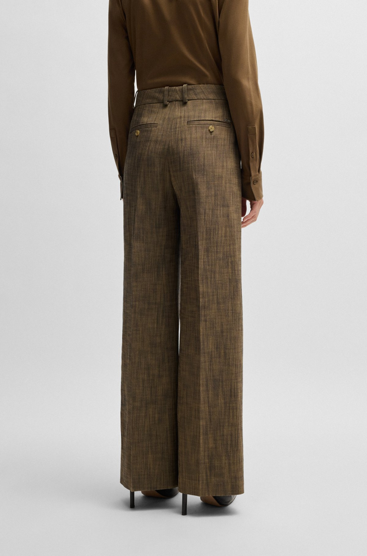 REGULAR-FIT TROUSERS WITH PLEATED FRONT - 4