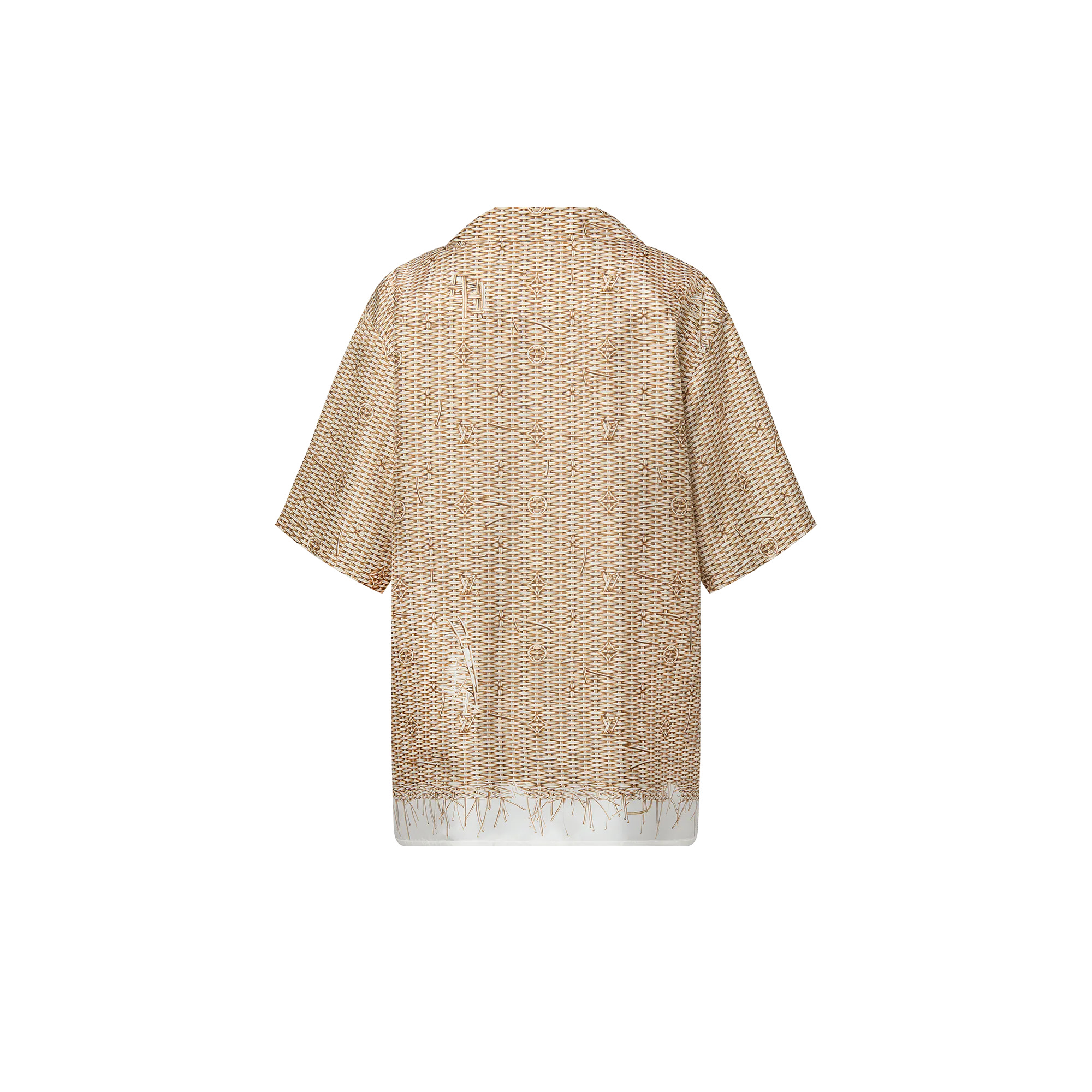 Monogram Raffia Short-Sleeved Shirt - 3