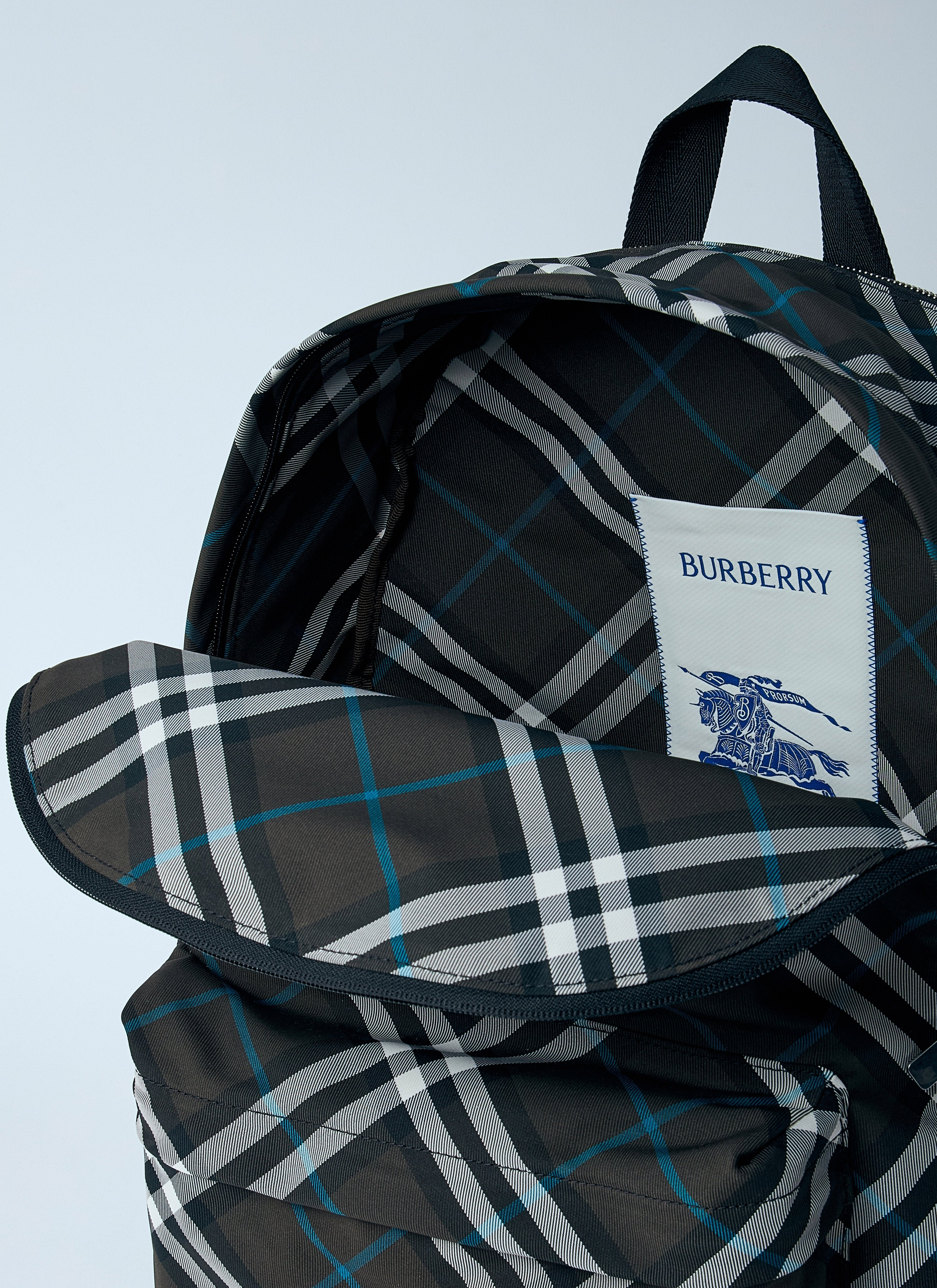 Burberry Men Check Backpack - 5