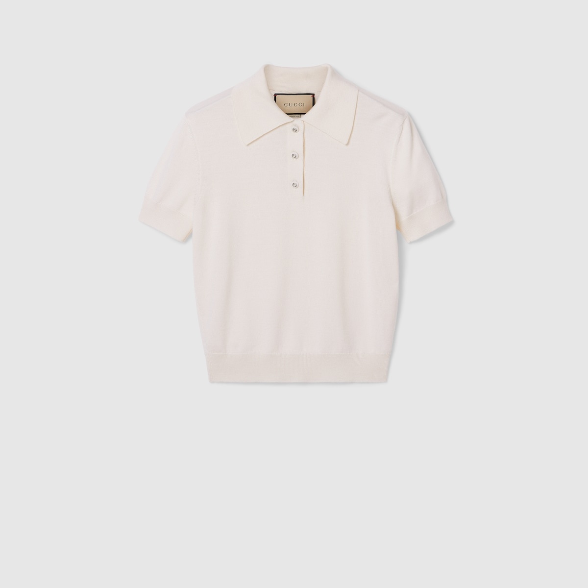 Wool silk polo top - 1