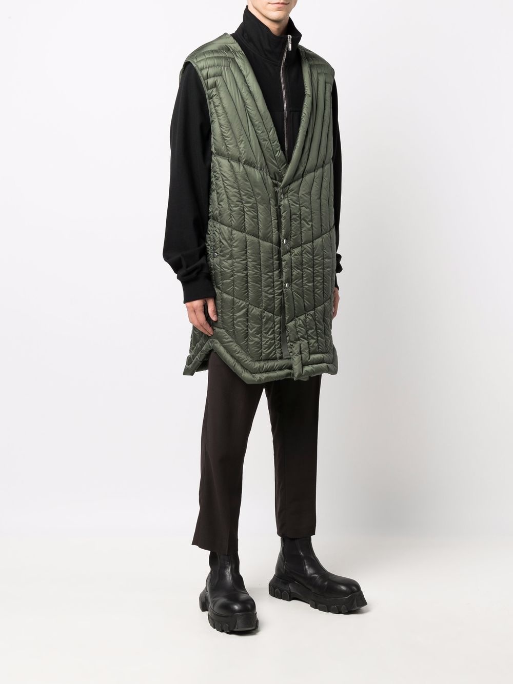 quilted fitted gilet - 3