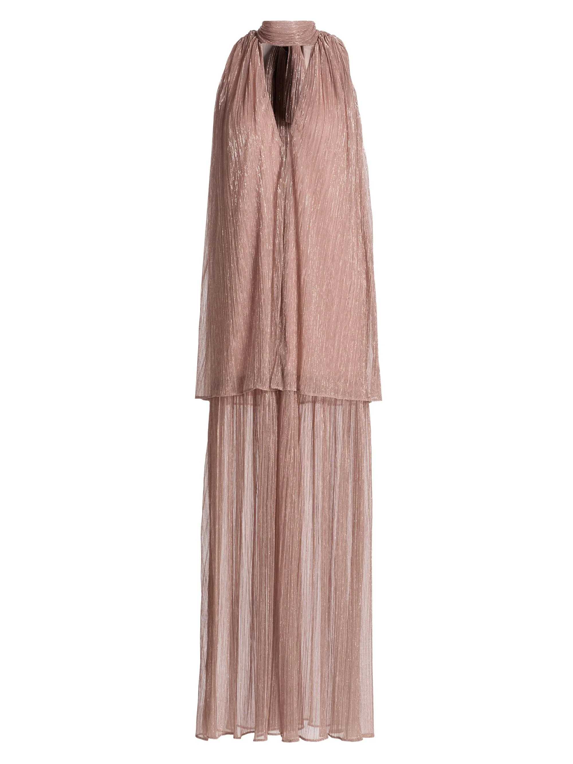 Women's Valoria Metallic Plissé Maxi Dress - Fairy Dust - 1