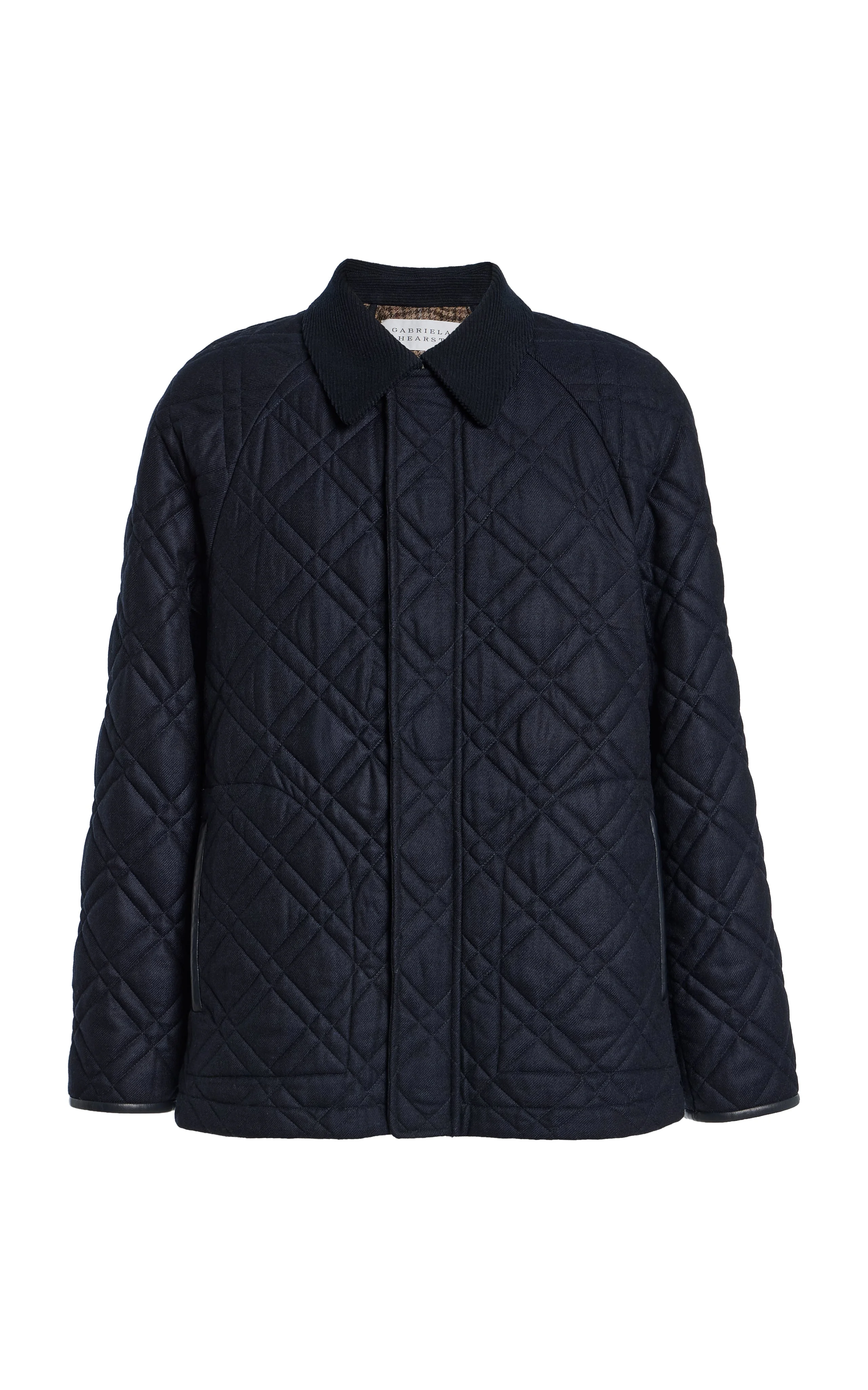 Clarence Barn Jacket in Dark Navy Wool Cashmere Flannel - 1